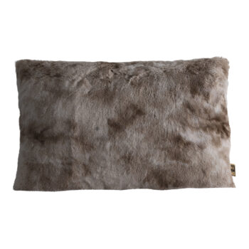 linde beige faux fur cushion rectangle (set of 4)