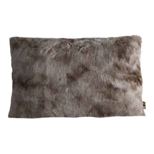linde beige faux fur cushion rectangle (set of 4)