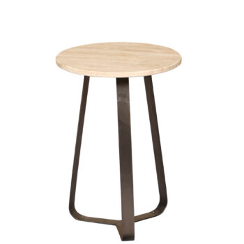 micka black travertine coffeetable round small