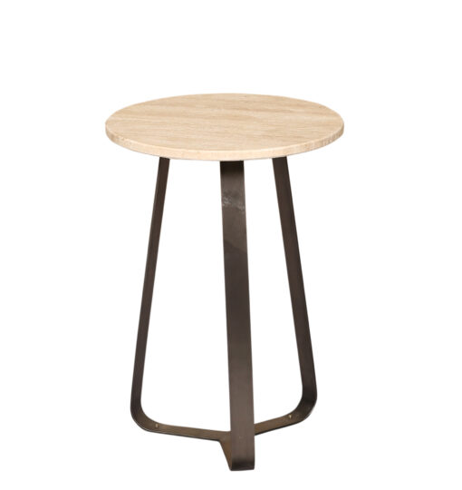micka black travertine coffeetable round small