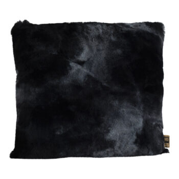 linde black faux fur cushion square s (set of 4)
