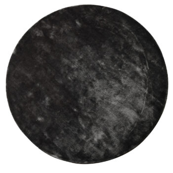 flavia black viscose handwoven carpet round s
