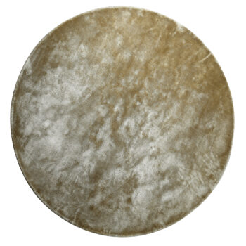 flavia brown viscose handwoven carpet round l