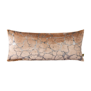 kyleen gold velvet rect cushion crackle print (set of 4)