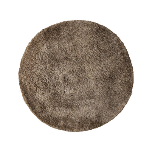 jups brown fabric handwoven carpet round m