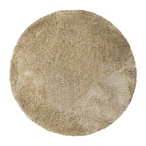 jups beige fabric handwoven carpet round l