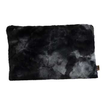linde black faux fur cushion rectangle (set of 4)