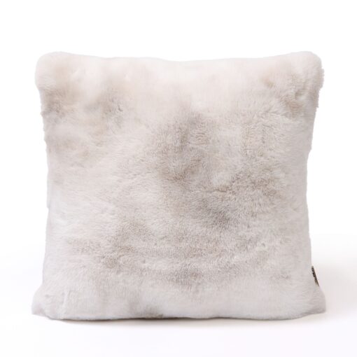 linde offwhite faux fur cushion square s (set of 4)