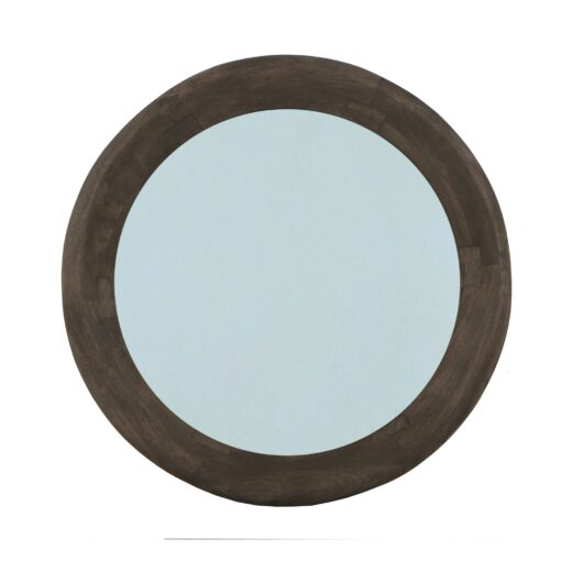 noam brown mango wood round mirror l