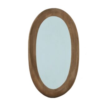 noam brown mango wood oval mirror