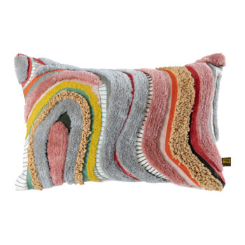 sephora pink rect embroidery cushion with lines (set of 2)