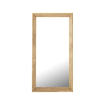 chevar natural oak wood mirror rectangle l