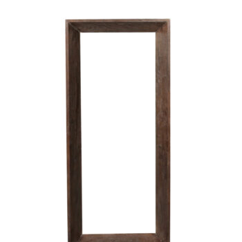 kyro brown acacia wood rectangle mirror small