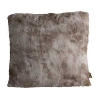 linde beige faux fur cushion square s (set of 4)