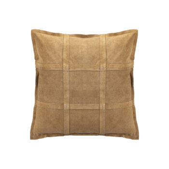 cobie camel suede leather cushion square s (set of 2)