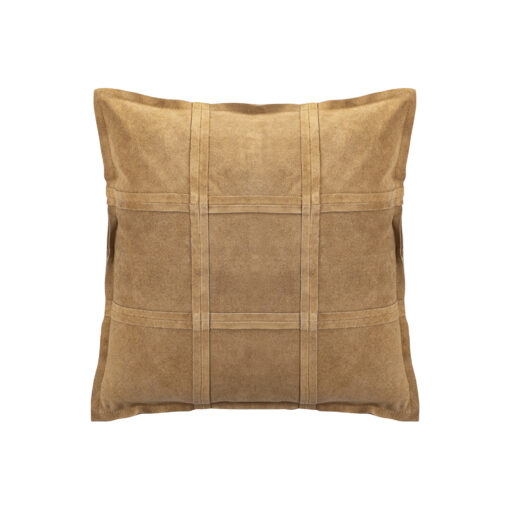 cobie camel suede leather cushion square s (set of 2)