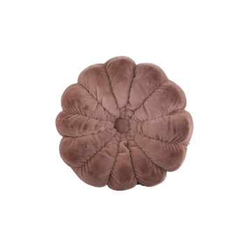 lilymay brown polyester flower cushion round (set of 4)