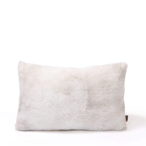 linde offwhite faux fur cushion rectangle (set of 4)