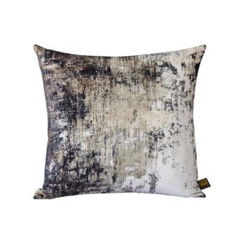 ceola green velvet square cushion distress print (set of 4)