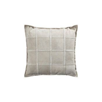 cobie taupe suede leather cushion square l (set of 2)