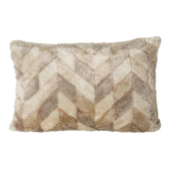 kathleen cream artificial fur cushion rectangle (set of 4)