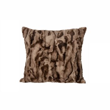 clarisse brown artificial fur cushion square l (set of 4)