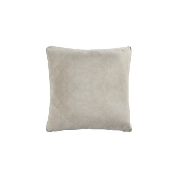 suky taupe suede leather cushion square l (set of 2)