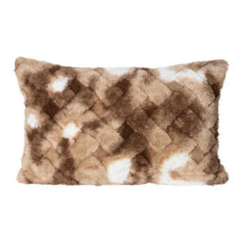 geraldine brown artificial fur cushion rectangle (set of 4)