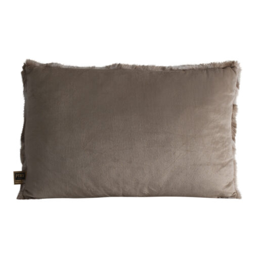 linde beige faux fur cushion rectangle (set of 4)