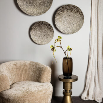jups brown fabric handwoven carpet round s