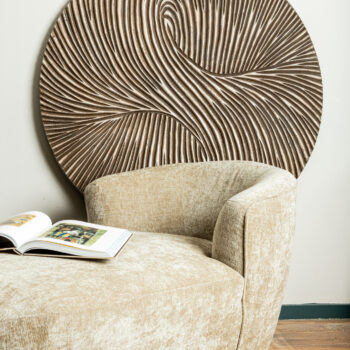 wiktor brown mdf round wallpanel swirl carved m