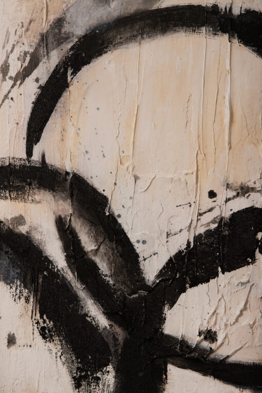 jor black canvas circle painted wall panel square