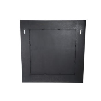 tiess black wooden veneer mirror square gold rim