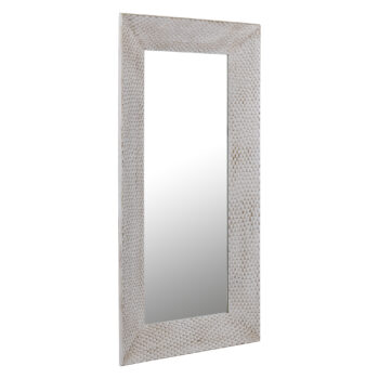 chinasa white rect mdf mirror gold finish low