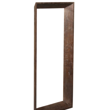 kyro brown acacia wood rectangle mirror small