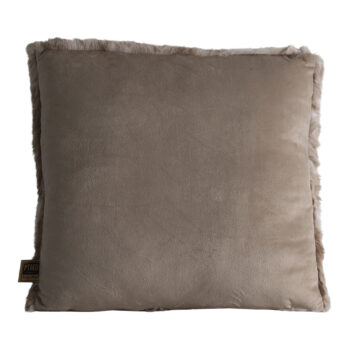 linde beige faux fur cushion square s (set of 4)