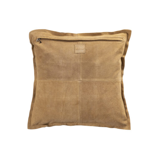 cobie camel suede leather cushion square s (set of 2)