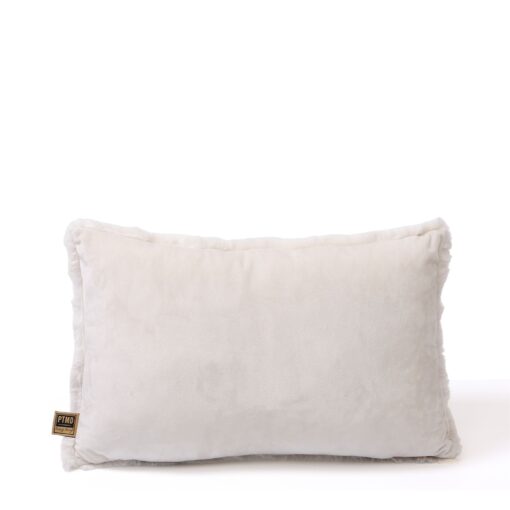 linde offwhite faux fur cushion rectangle (set of 4)