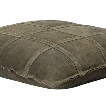cobie green suede leather cushion square l (set of 2)