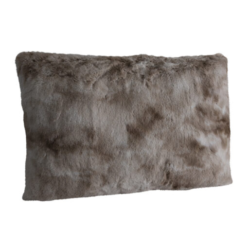 linde beige faux fur cushion rectangle (set of 4)