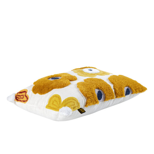 bethanie yellow rect embroidery flower cushion (set of 2)