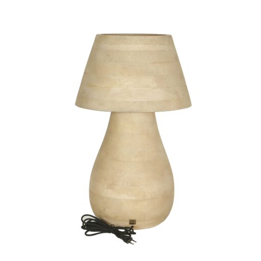 peake natural mango wood round table lamp big
