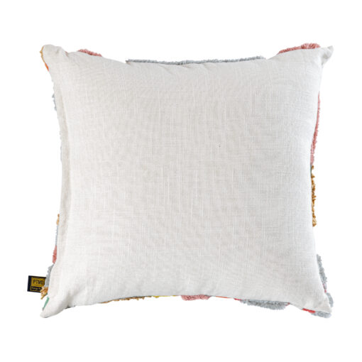 sephora pink square embroidery cushion with lines (set of 2)