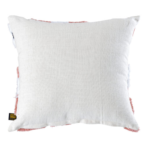 primuse pink square embroidery flower cushion (set of 2)