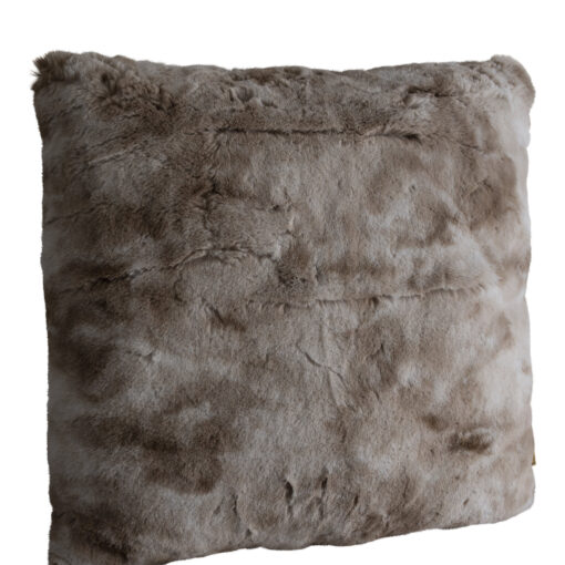 linde beige faux fur cushion square l (set of 4)