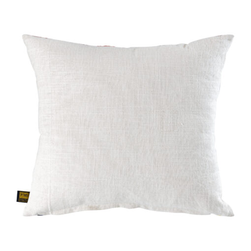 prinay pink square embroidery cushion with dots (set of 2)