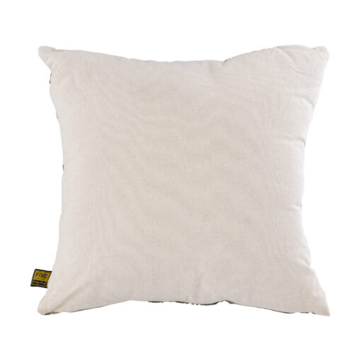 loralee green square cotton cushion peacock (set of 4)
