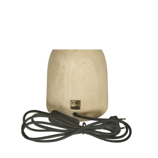 elaine natural mango wood round table lamp base