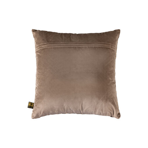 cerine brown velvet cushion embroidery square s (set of 2)