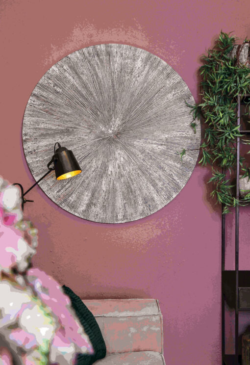 zapp white ribbed wallpanel round s